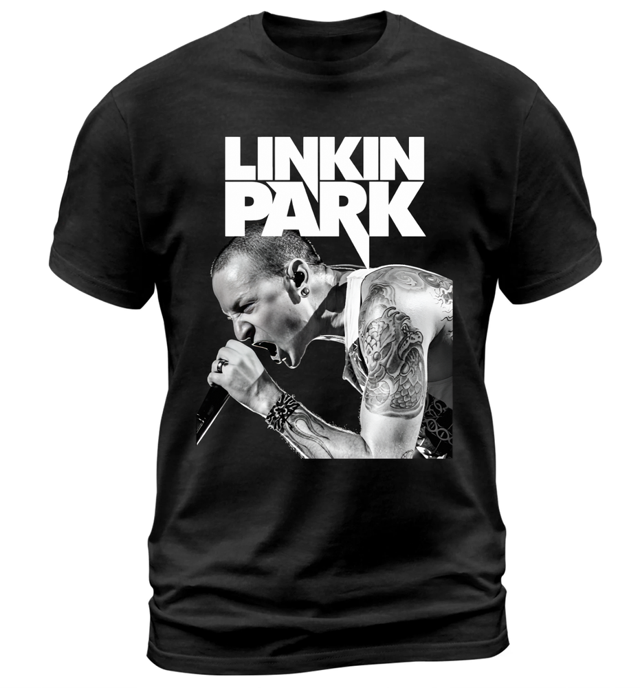 NEW! Linkin Park T-Shirt, Short Sleeve Black Cotton T-shirt, Size S to 5XL