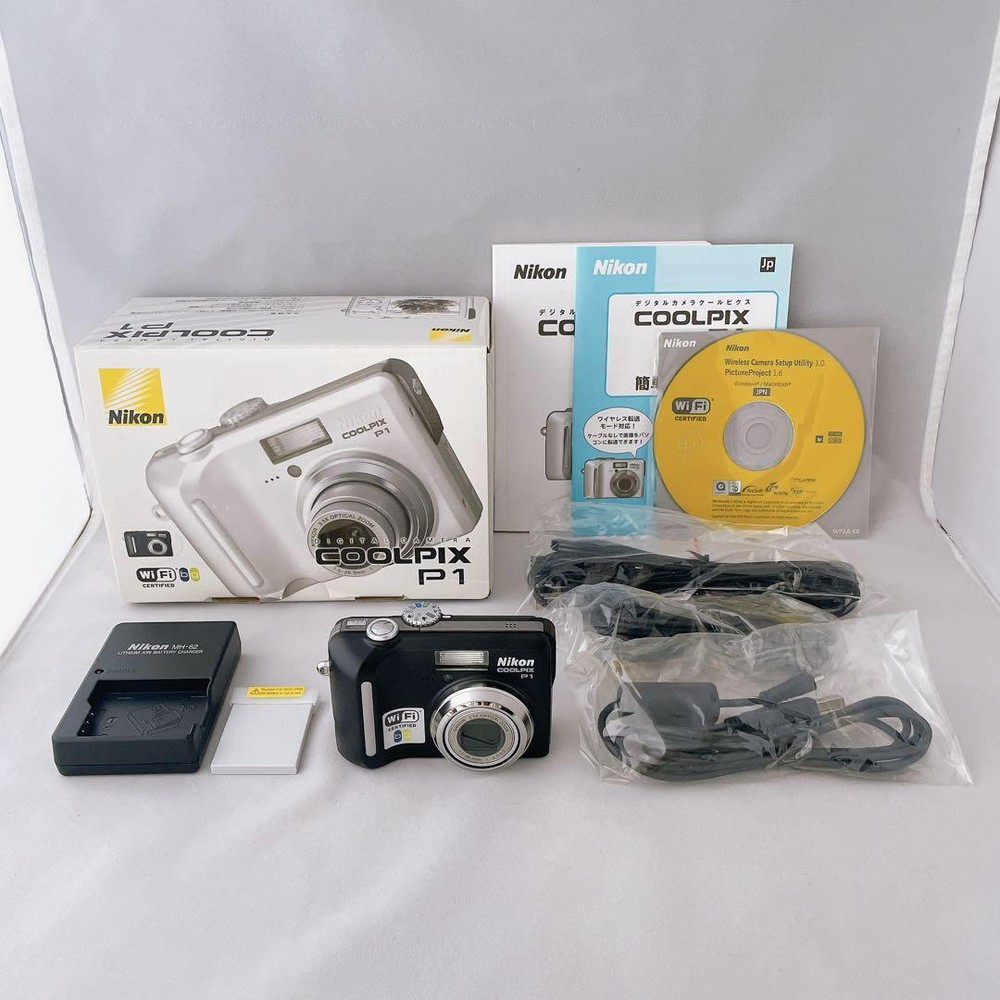 Nikon Coolpix P1 Digital Camera Black Great Condition From Japan