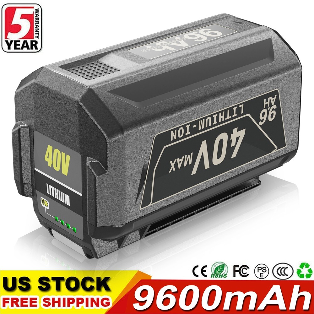 For Ryobi 40V Lithium-ion 9600mAh High Capacity Battery Pack OP40602 OP40601