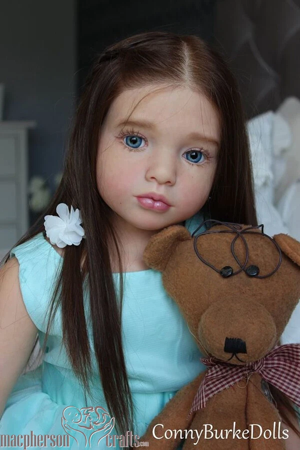 Toddler Girl 40inch Reborn Dolls Aloenka Painted Kit With Cloth Body Rooted Hair