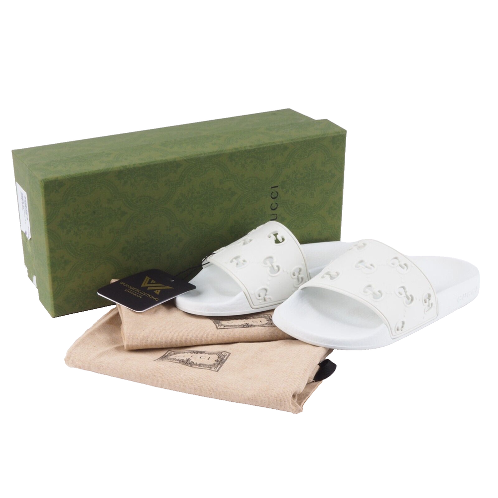 GUCCI 573992 Slide Back Rubber Designer Slippers Size 36 Original Price 480 €