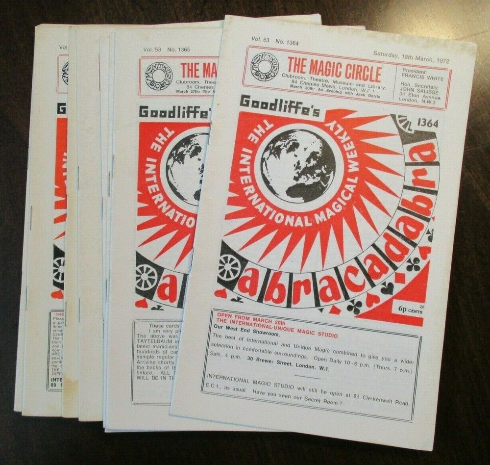 LOT OF 8 GOODLIFFE'S ABRACADABRA MAGIC MAGAZINE VOLUME 53 #'s 1364-1378 1972-image