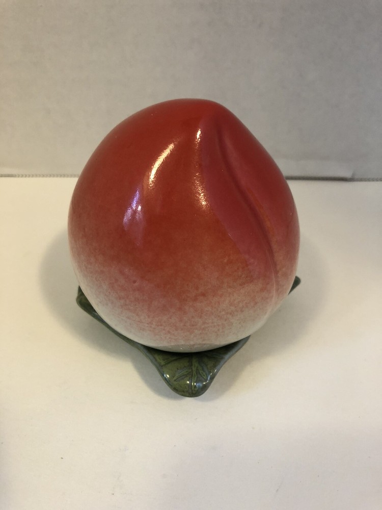 Peach Tea Caddy Pet Ceramic Puer Box Canister Teaware Home Decor Storage Jar