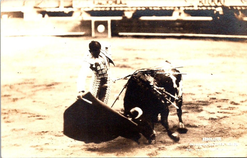 Mexico City DF Matador Fermin Espinosa Armillita Bullfighter RPPC Postcard 35660