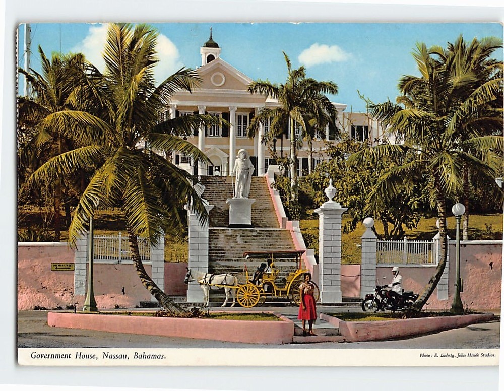 Postcard Government House Nassau Bahamas