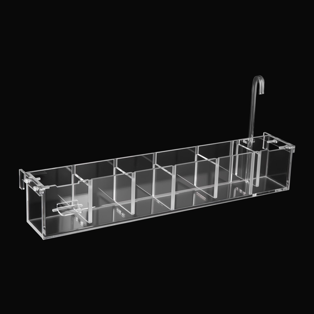 45 X 7 X 8cm 6-Grid Acrylic Clear Aquarium Fish Tank External Hang Filter