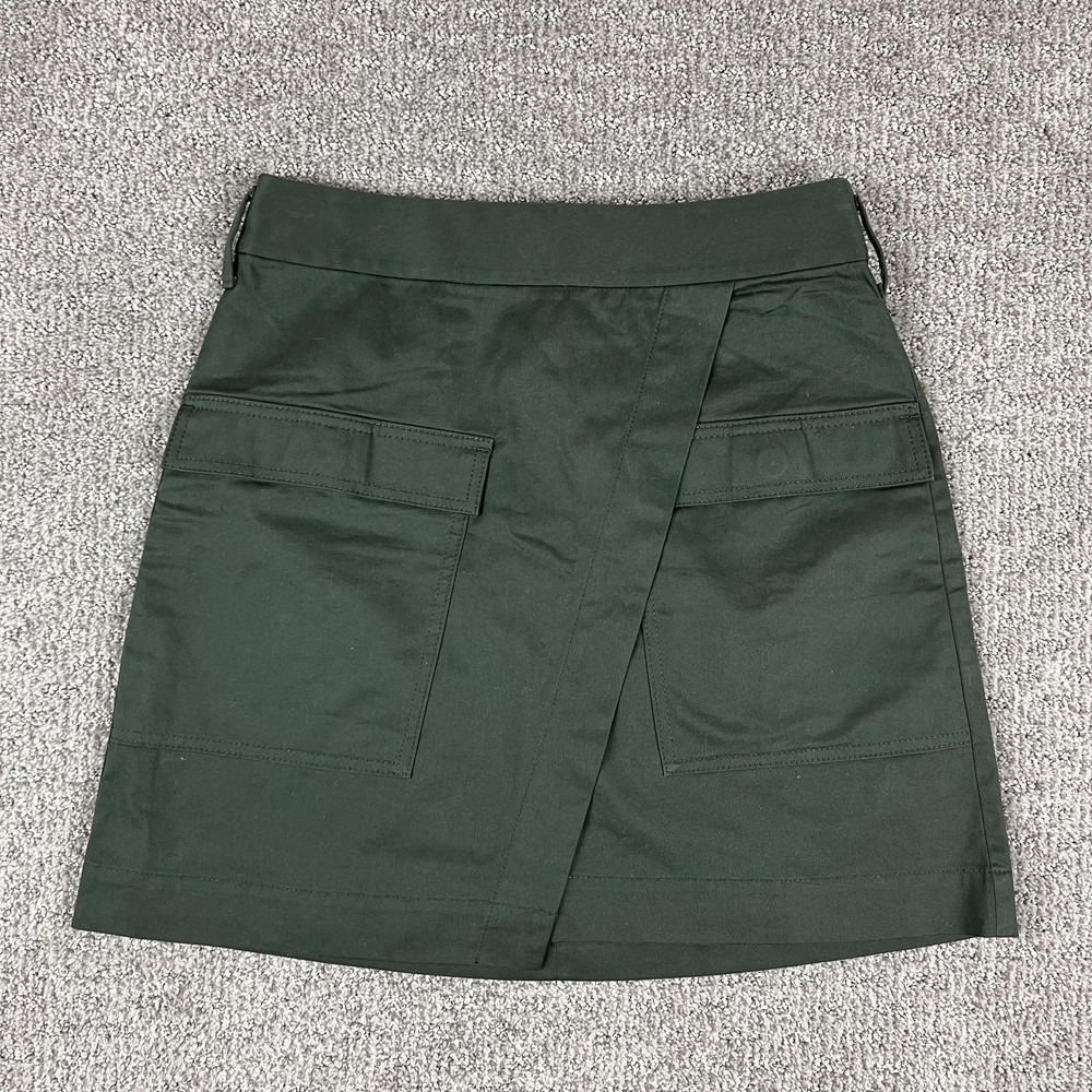 Banana Republic Skirt Womens 6 Green Utility Cargo Pockets Mini Classic Military