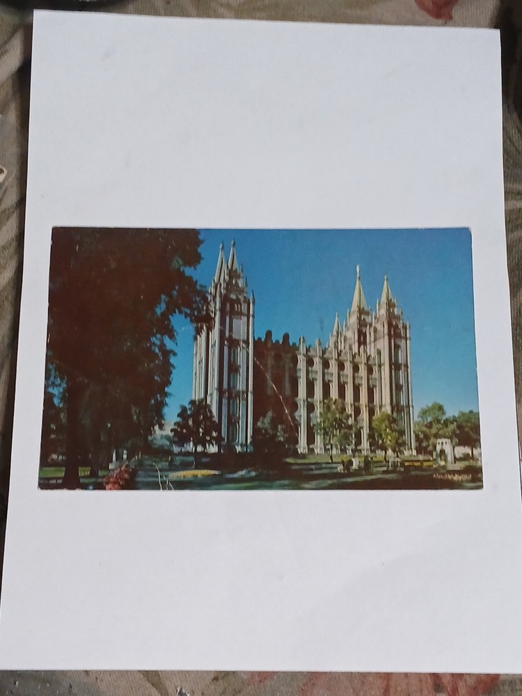 Salt Lake City Utah Mormon Temple Postcard Unposted 1/17