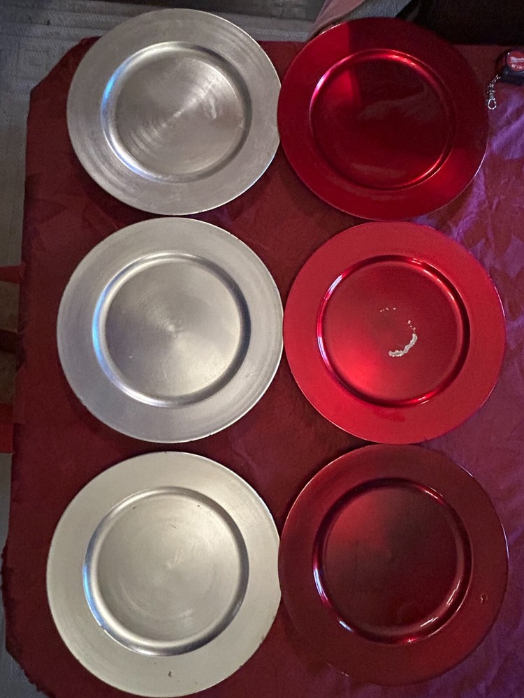 Vintage set of 6 Charger platters , Gibson Overseas Inc.          c6