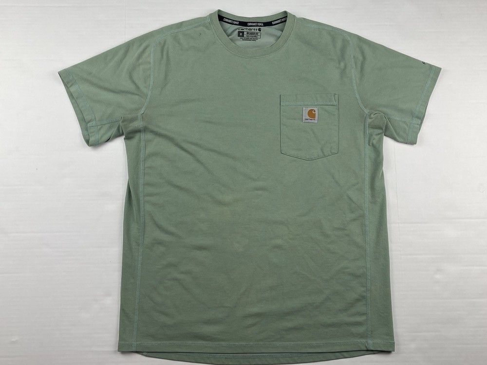 Carhartt Force Men’s Medium Green Pocket Relaxed Fit Workwear T-Shirt