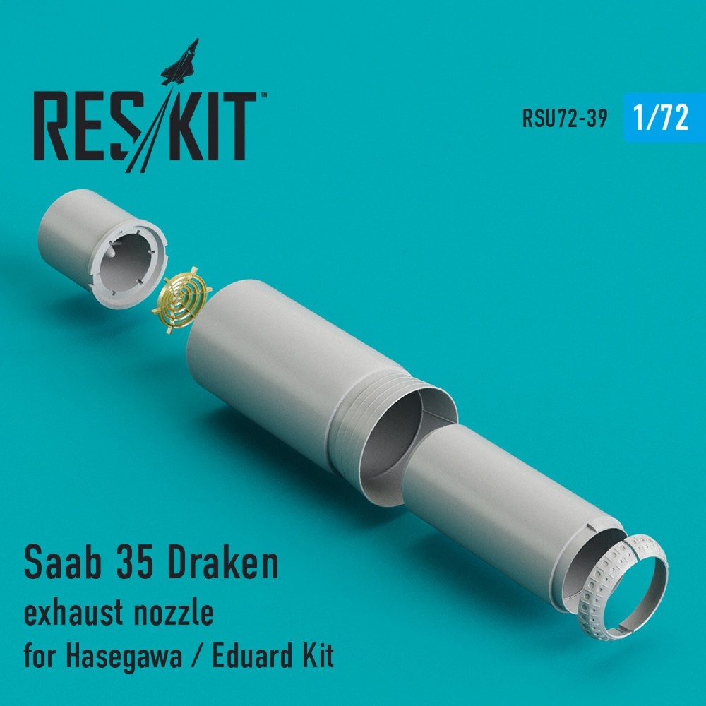 ResKit RSU72-0039 Scale 1:72 Saab 35 Draken exhaust nozzle for Hasegawa/Revell
