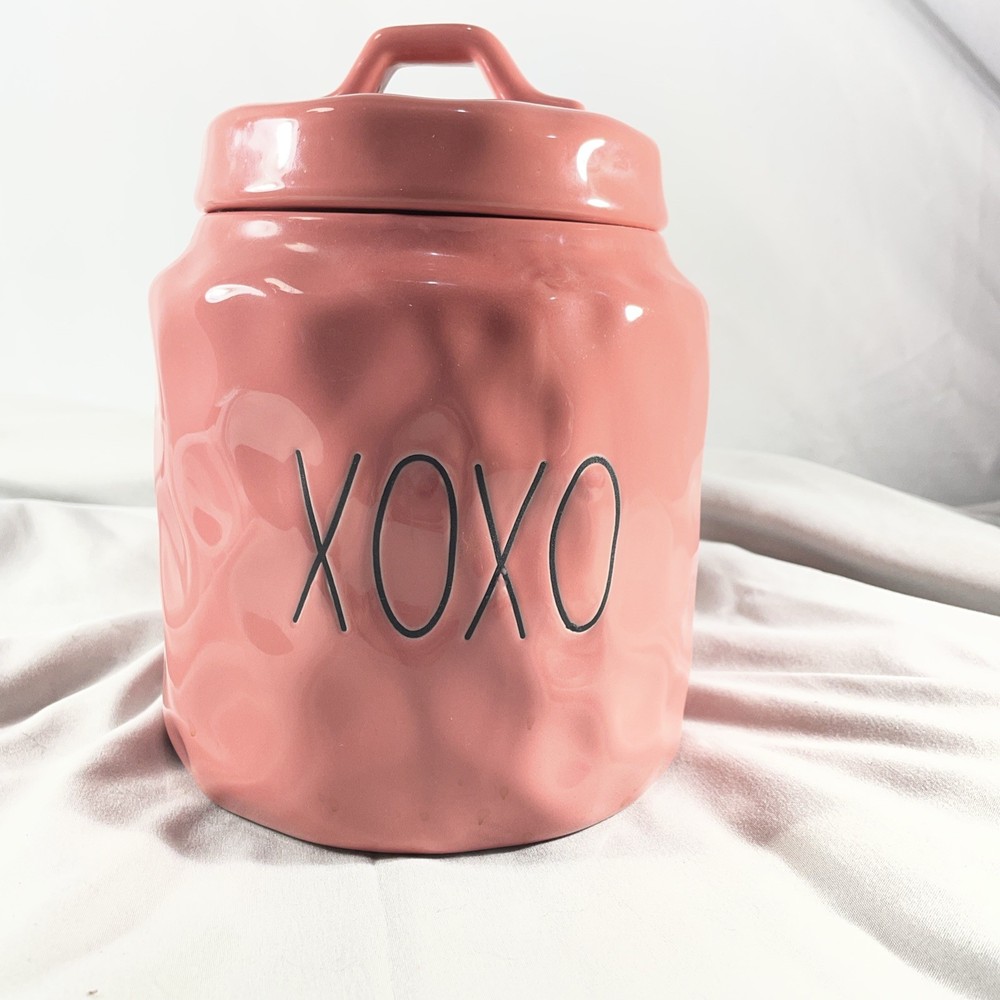 Rae Dunn “XOXO” Matte Red Canister, Valentine Day Collection