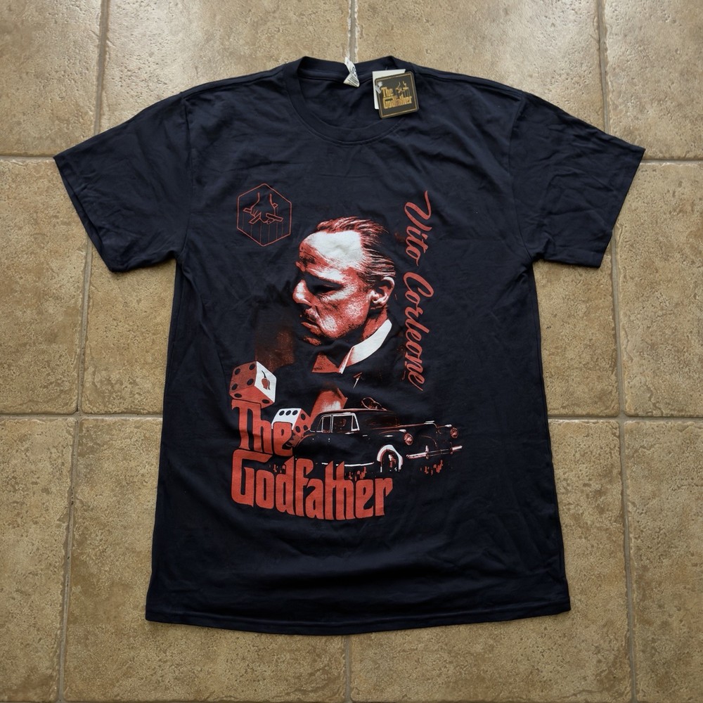 The Godfather Vito Corleone Shirt Navy Size Medium New With Tags Movie Promo NWT