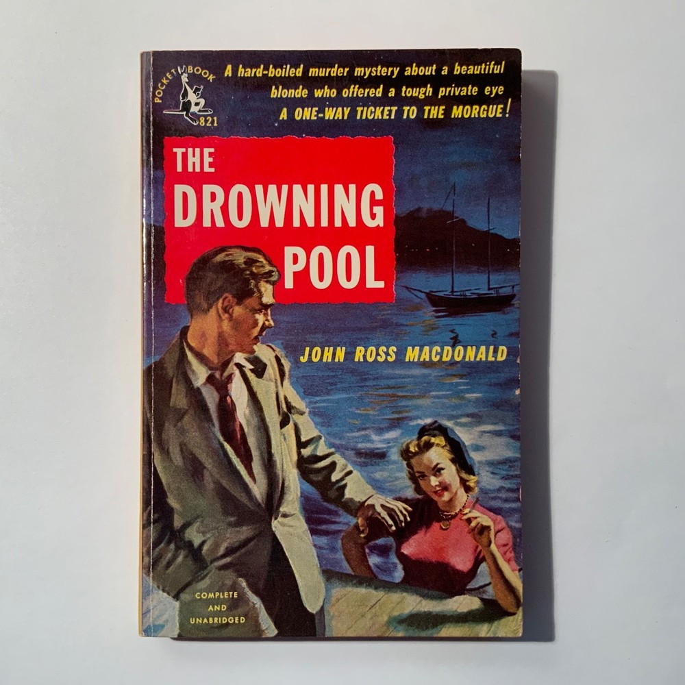 The Drowning Pool by Ross MacDonald 1951 Pocket Book 821, 1st printing VG++-NF