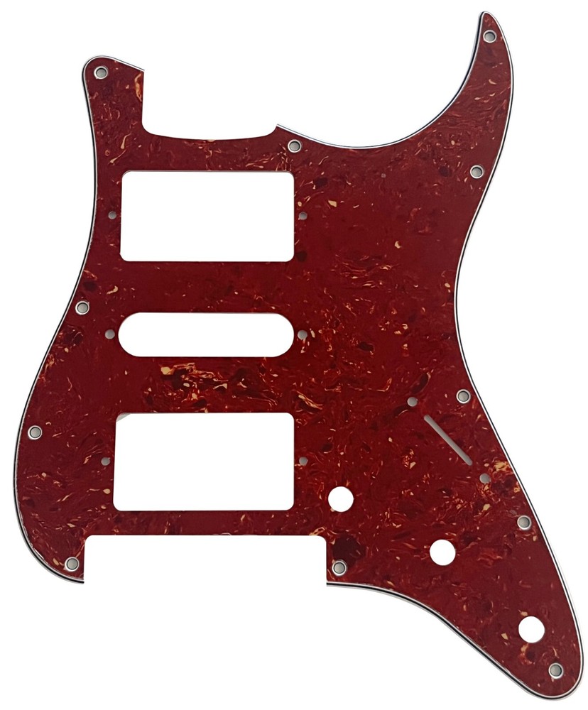 Red Tortoise Pickguard Guitar Parts For Strat Floyd Rose Tremolo HSH Humbucker