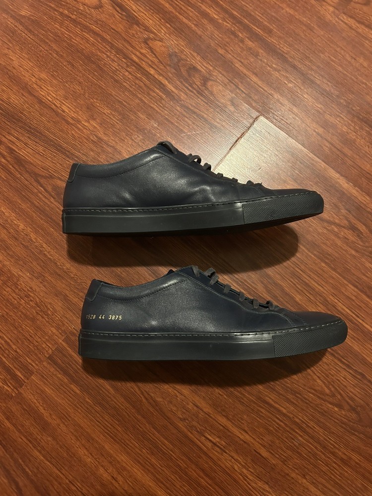 Common Projects Achilles Low Dark Navy Size US11 EU44 USED Vintage-image