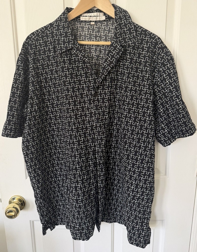 Men’s Perry Ellis Button Up Short Sleeve Shirt- XL