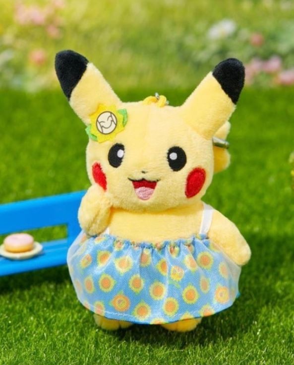 Pokemon Pikachu Lady Plush Keychain 30th Limited Ed ONLY KOREA