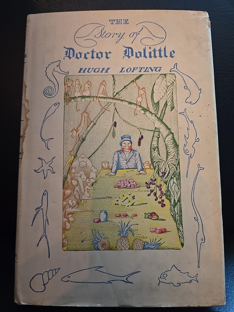Vintage THE STORY OF DOCTOR DOLITTLE, Hugh Lofting. HC/DJ. 1948. BCE. Nice!