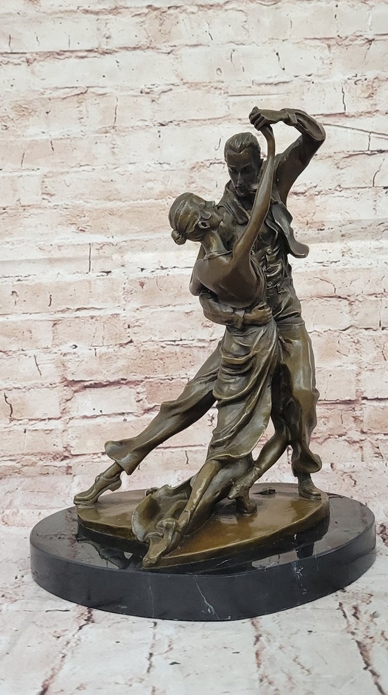 Art Deco Tango Lovers Bronze Sculpture Romantic Gift Figurine