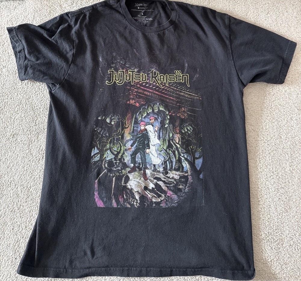 Crunchyroll  Jujutsu Kaisen Black T-Shirts Men’s Large
