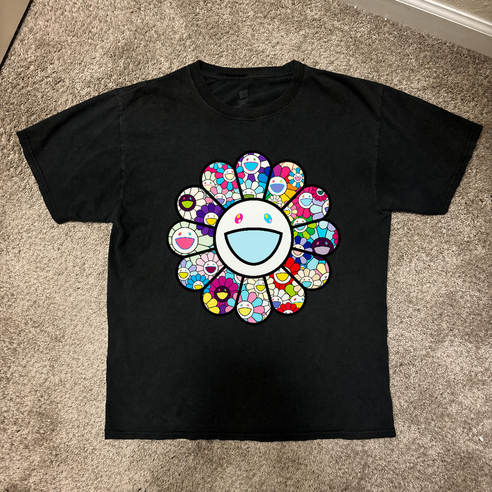 Takashi Murakami Flower T-Shirt S-5XL, Happy Design, Fast Shipping