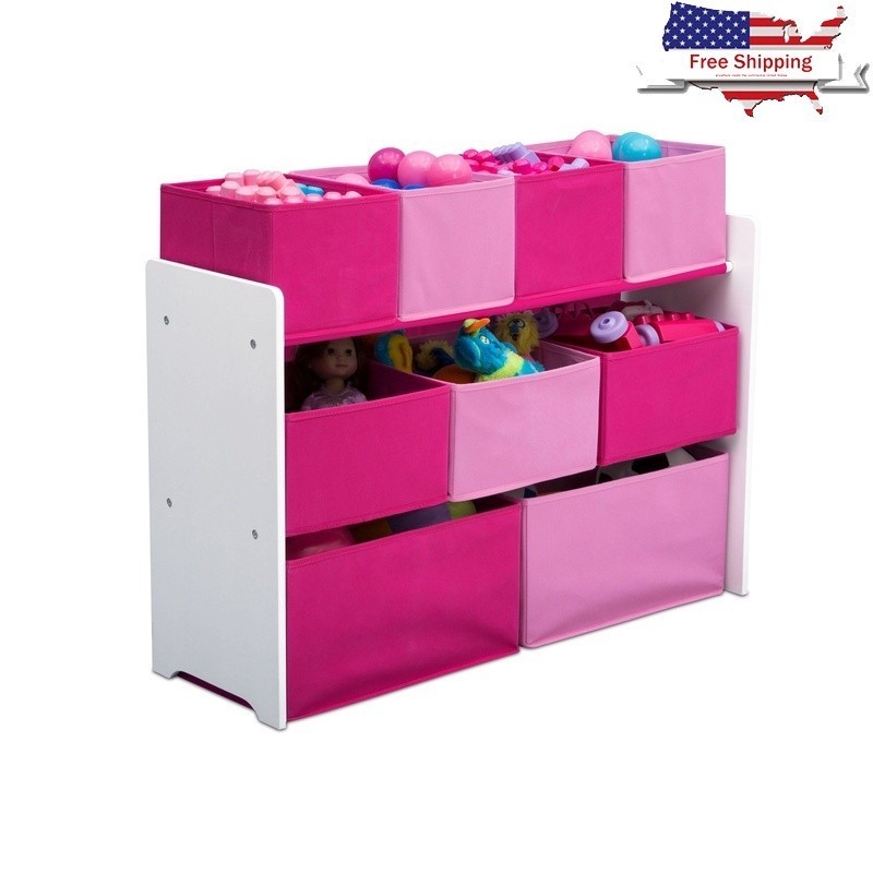 Deluxe Multi-Bin Toy Organizer W/ Storage Bins Kids Playroom Organizer New