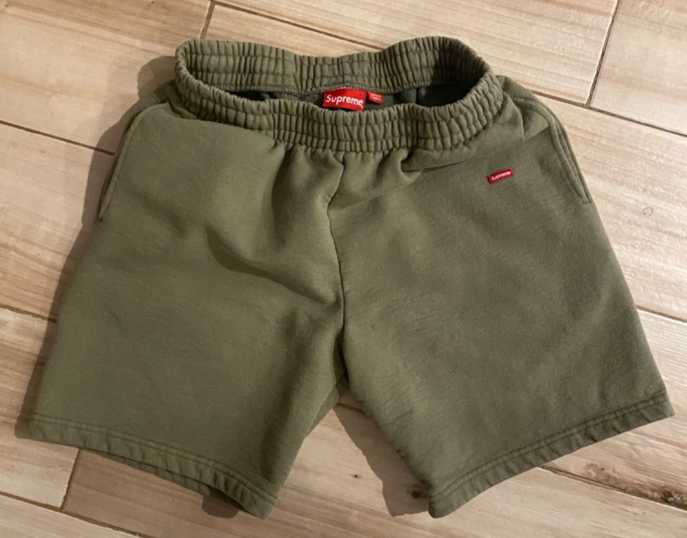 Supreme Small Box Logo Sweatshorts Olive Green Men's Size XL - 8/10 Cond