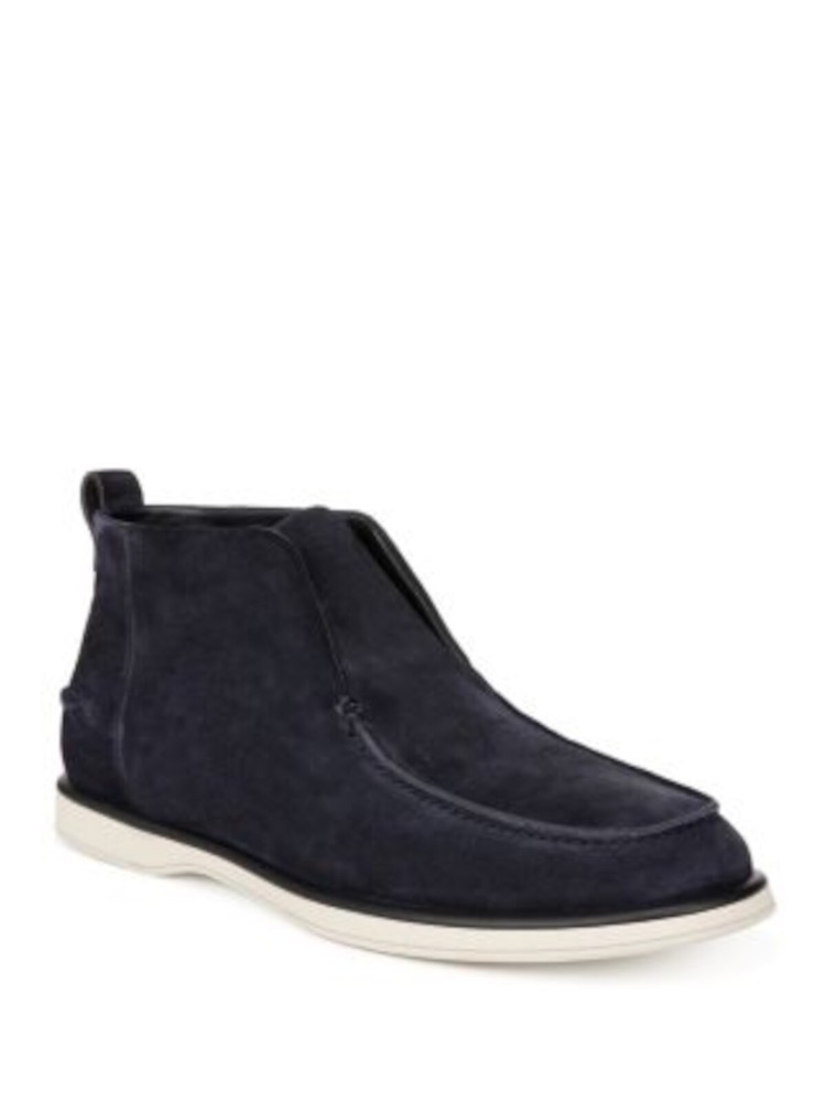 Vince Mens Navy Apron Desert Elasticized Carlton Leather Boots Size 8 M