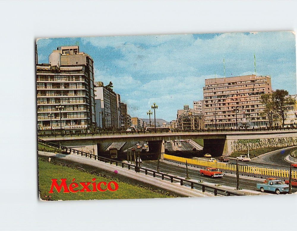 Postcard View of the interior speedway in Chapultepec Park Mexico City Mexico