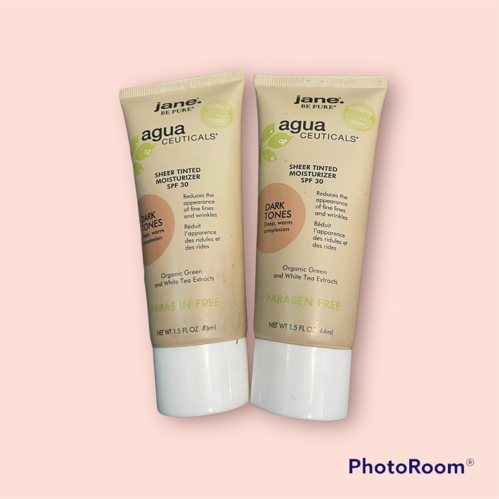 Jane Agua Ceuticals Sheer Tinted Moisturizer for Dark Skin Tones 2-Pack  