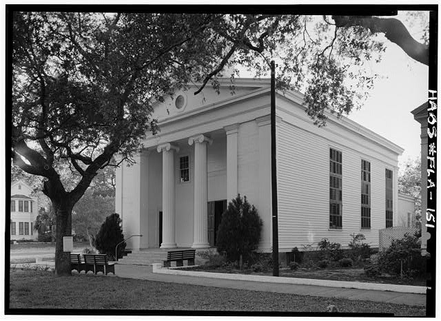Photo:Apalachicola FL Trinity Episcopal Church 1962 Gorrie Square columns