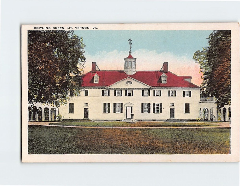Postcard Bowling Green Mt. Vernon Virginia USA