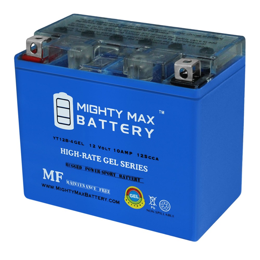 Mighty Max YT12B-4 GEL 12V Battery for Yamaha Powersport Performance