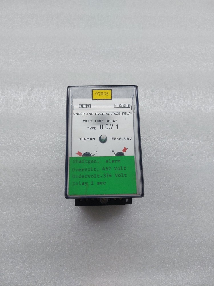 Herman Eekels Bv Uov-1 Under And Over Voltage Relay With Time Delay