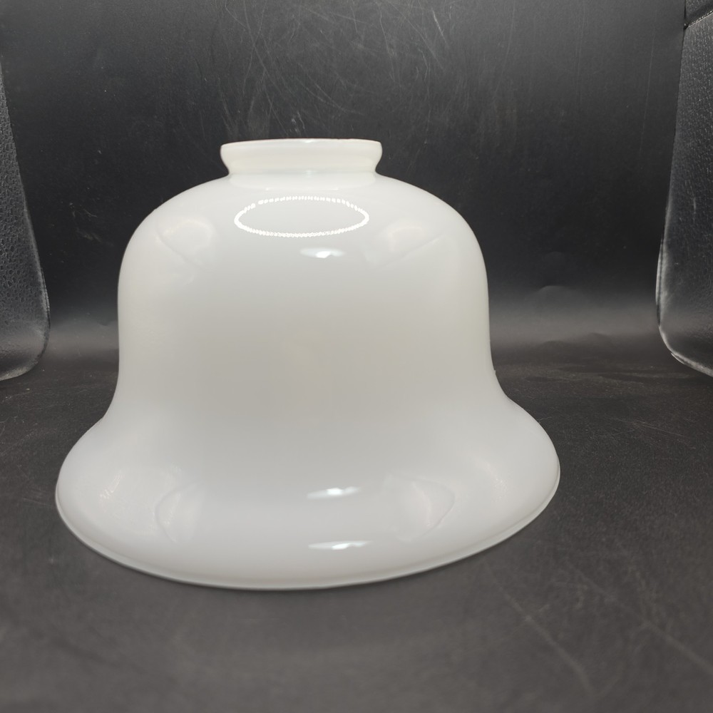 VTG White Glass Lamp Shade 7 In Bell Torchiere Sconce Light Cover 2 In Fitter