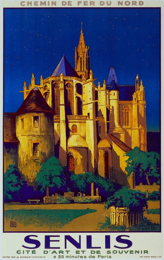 Chemin de Fer du Nord Senlis Decorative Poster. Fine Graphic Art Design. 2959
