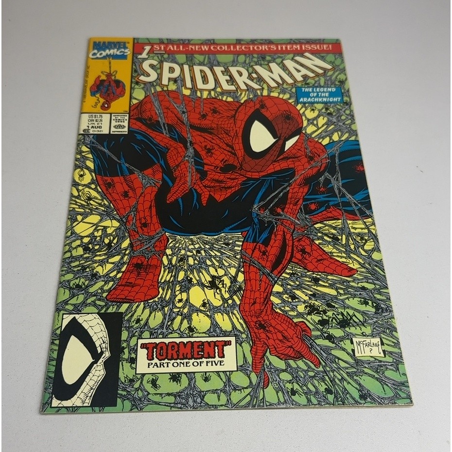 Spider-Man #1 (1990) Todd McFarlane Cover, Torment Part 1 - Marvel Comic