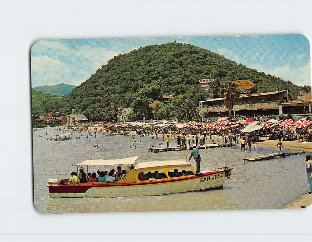 Postcard The Main Beach Lago de Chapala Mexico