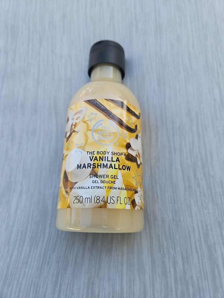 The Body Shop Vanilla Marshmallow Shower Gel 8.4 Oz New