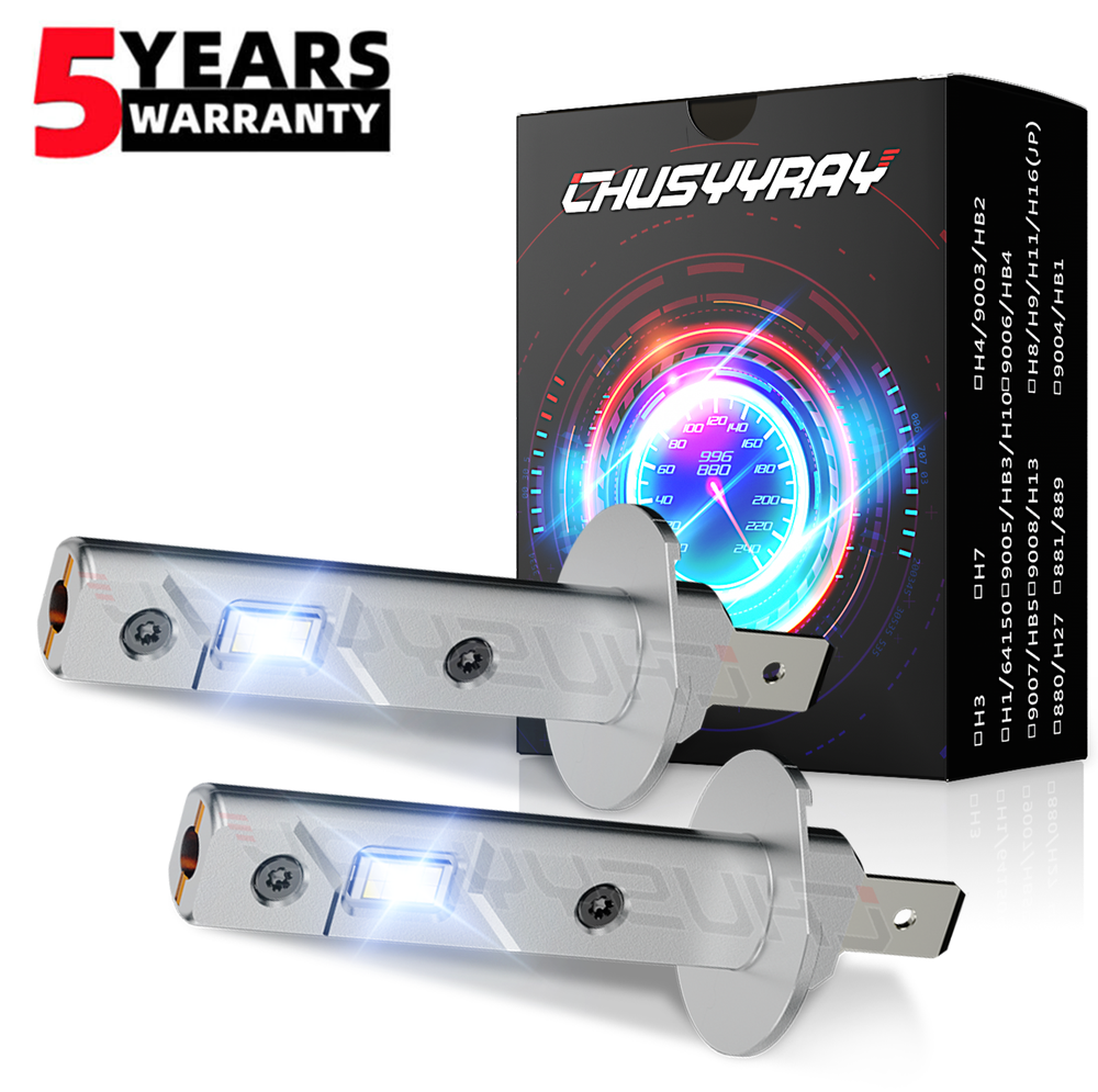 2x H1 LED Headlight Bulbs Conversion Kit High Low Beam Super Bright 6500K White