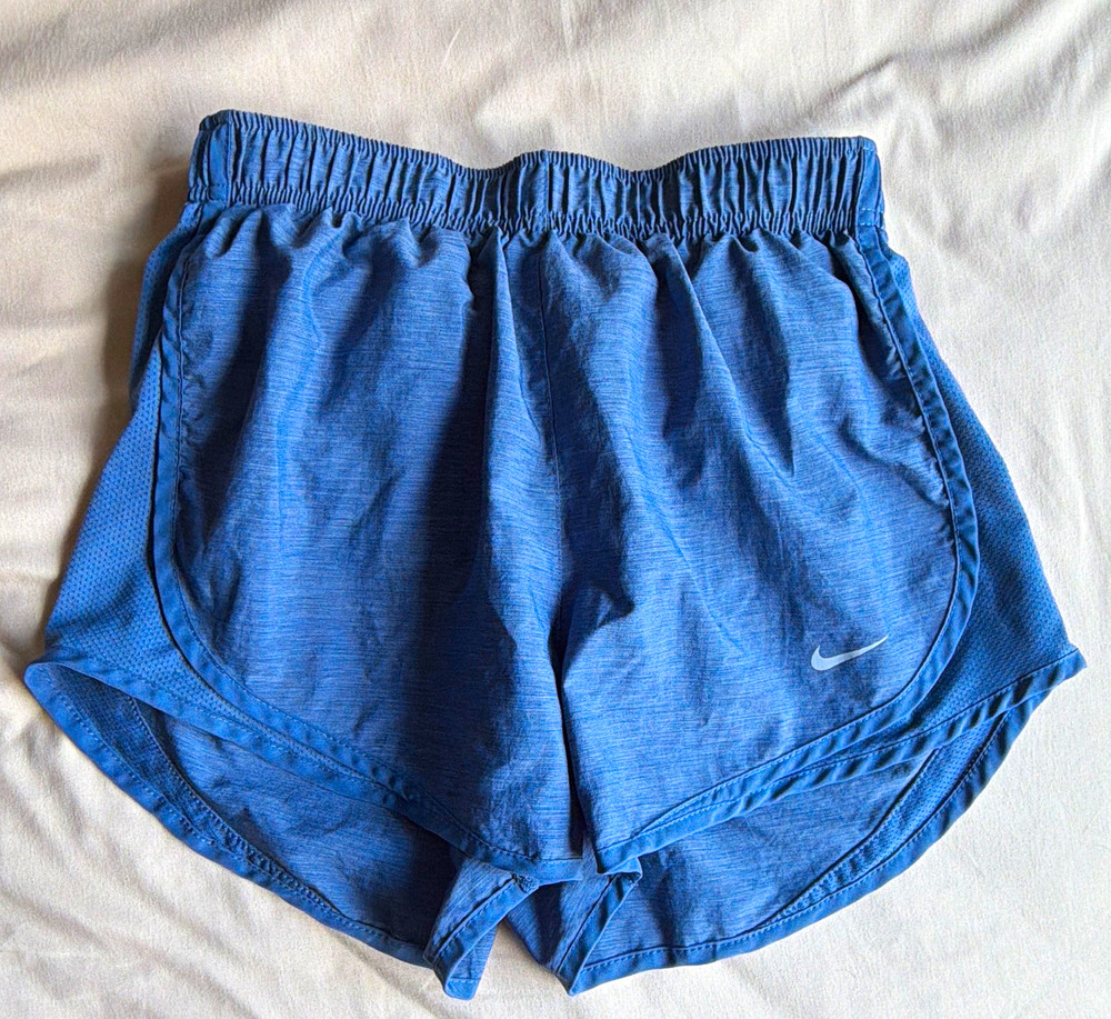 Nike Dri-FIT Women's Blue Athletic Running Shorts Polyester Elastic Waist S