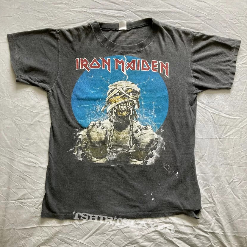1984-1985 Iron Maiden World Slavery Tour European Leg Vintage T-shirt Reprint