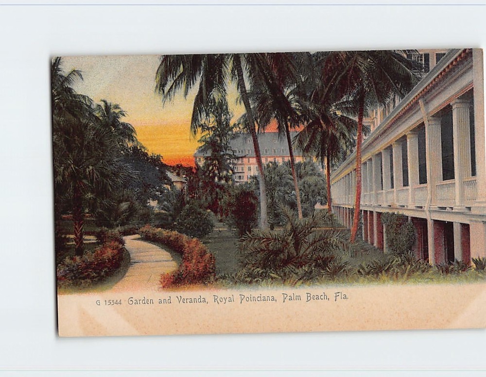 Postcard Garden and Veranda, Royal Poinciana, Palm Beach, Florida