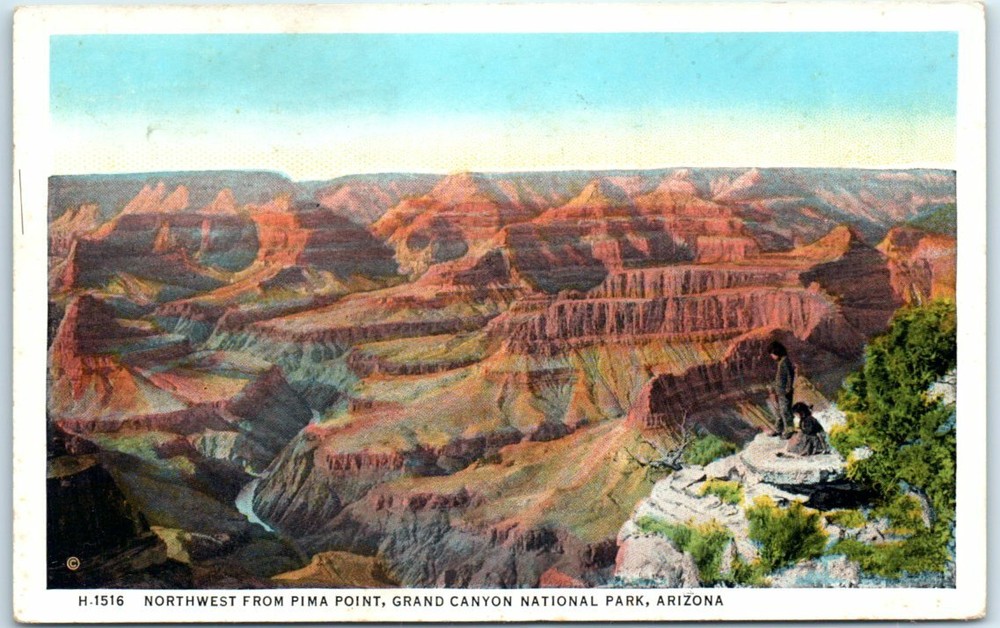 Postcard - Northwest Point from Pima Point, Grand Canyon National Park, Arizona