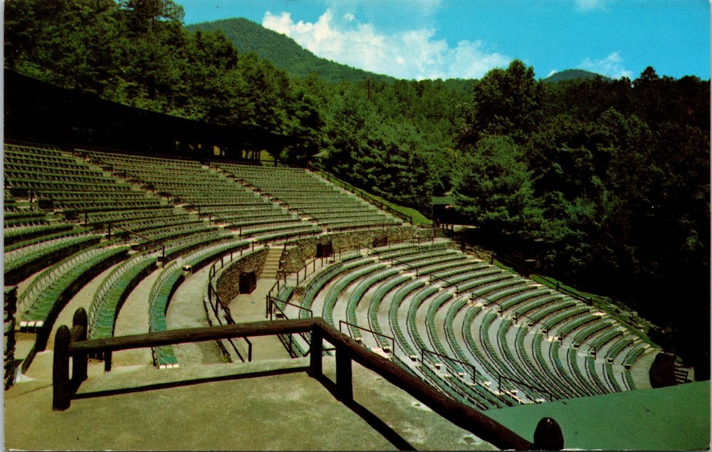 Mountainside Theater at Indian Village Cherokee North Carolina Vintage Postcard