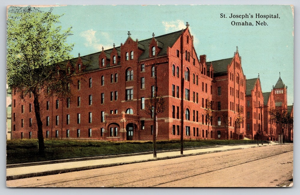 Omaha Nebraska~St Josephs Hospital~Vintage Postcard