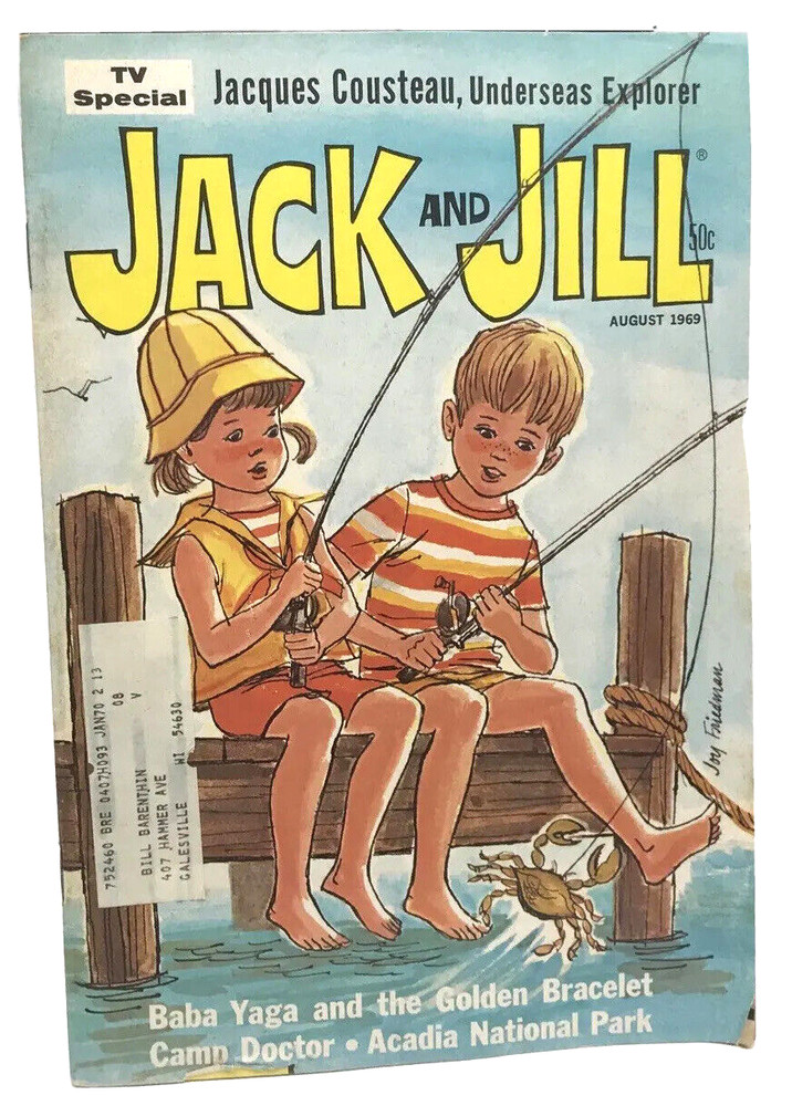 Vtg Jack and Jill Magazine Jacques Cousteau Acadia National Park Aug 1969-image