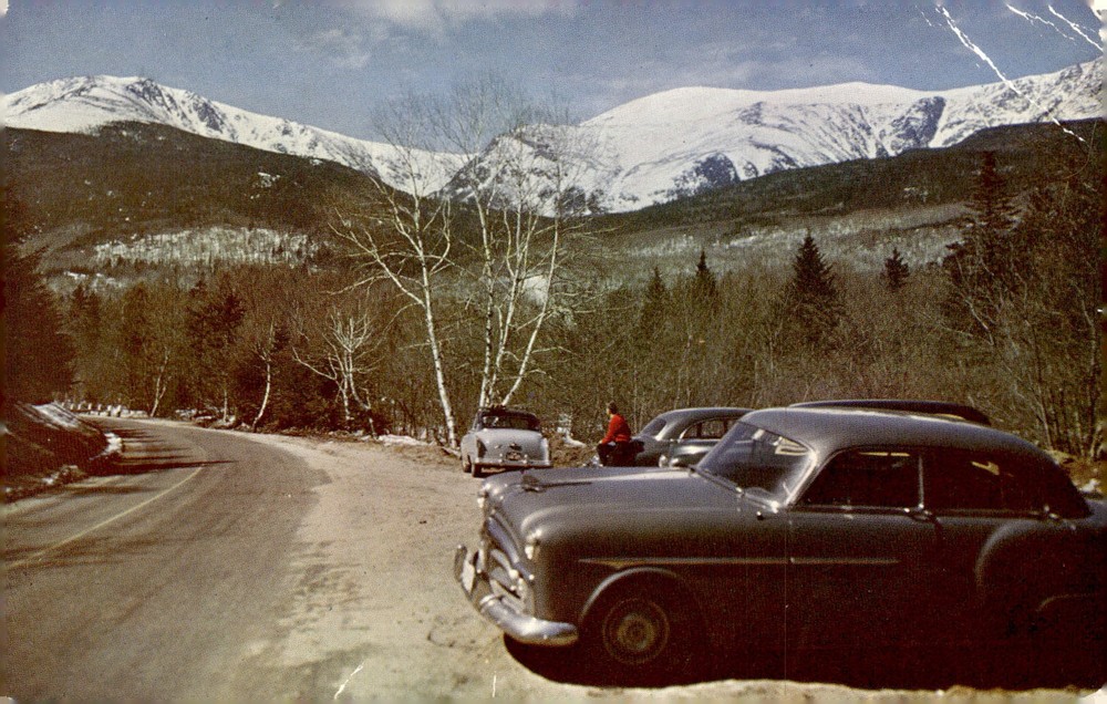 1956 Mt Washington Pinkham Notch White Mountains NH Kodachrome Vintage Postcard