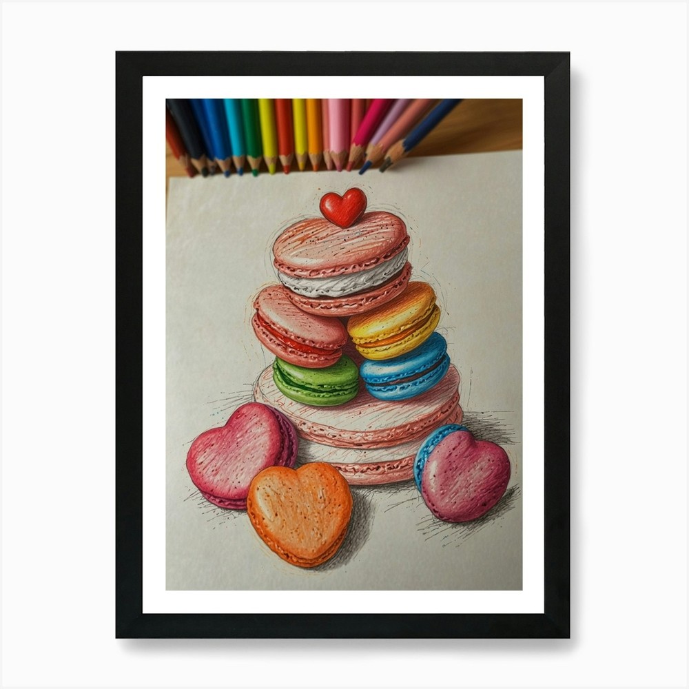 Macarons 2 Art Print Framed Wall Art Poster Canvas Print Picture